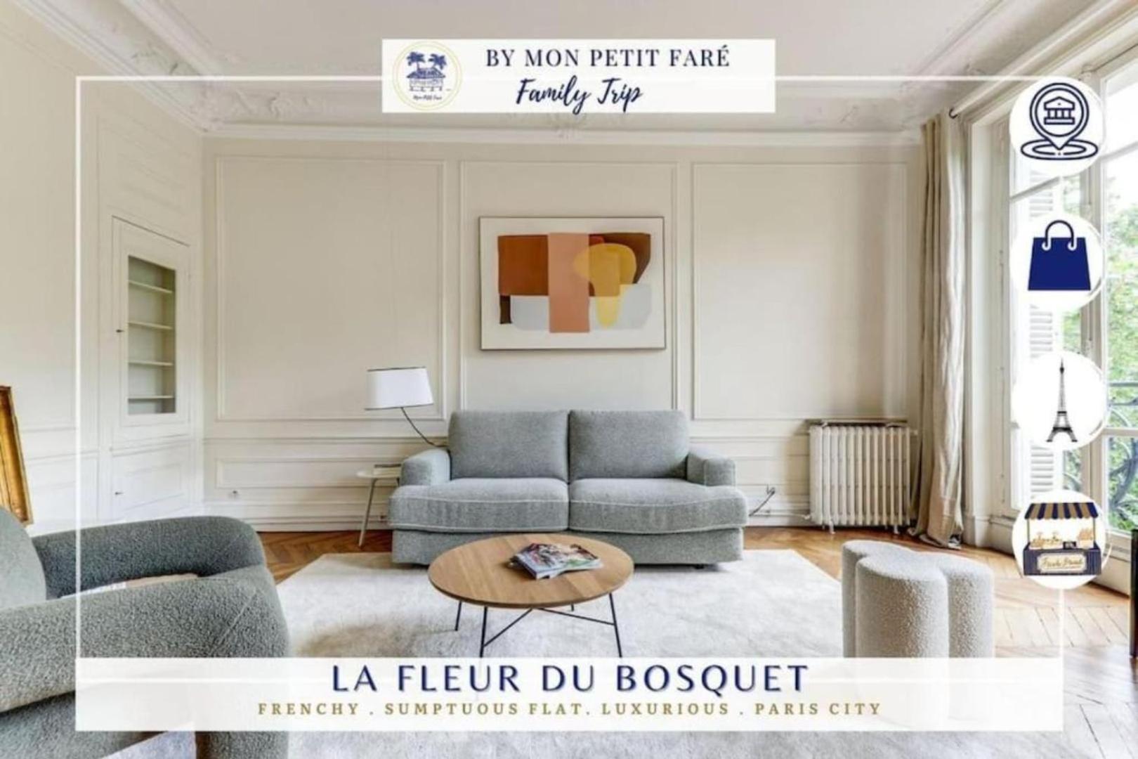 La Fleur Du Bosquet - Sumptuous- Eiffel Tower View Apartment Paris